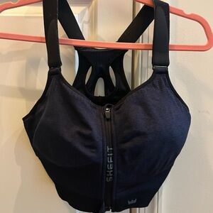SHEFIT Low Impact Sports Bra, Size 2Luxe, Heathered Indigo